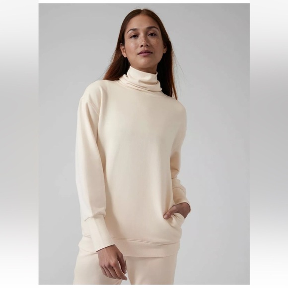 Like New - Athleta Balance Cinch Turtleneck Sweatshirt - Size M - Picture 1 of 8